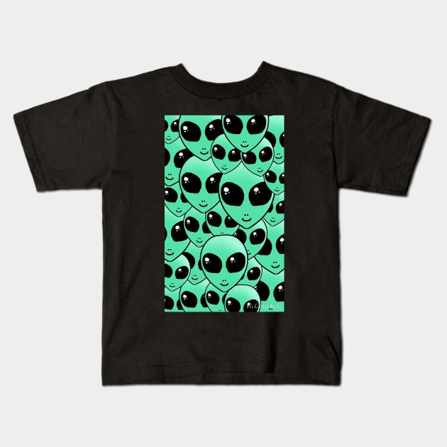 Aliens Kids T-Shirt by artforrart